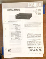 Sony CDP-H300 CD Player Service Manual *Original*