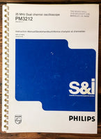 Philips PM 3212 Oscilloscope Owners / Instruction Manual *Original*