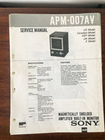 Sony APM-007 APM-007AV Speaker Service Manual *Original*