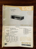 Sony TC-FX20 Cassette Service Manual *Original*