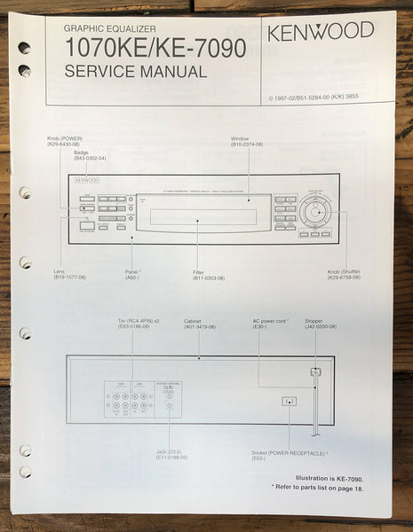 Kenwood KE-7090 1070 KE Graphic Equalizer  Service Manual *Original*