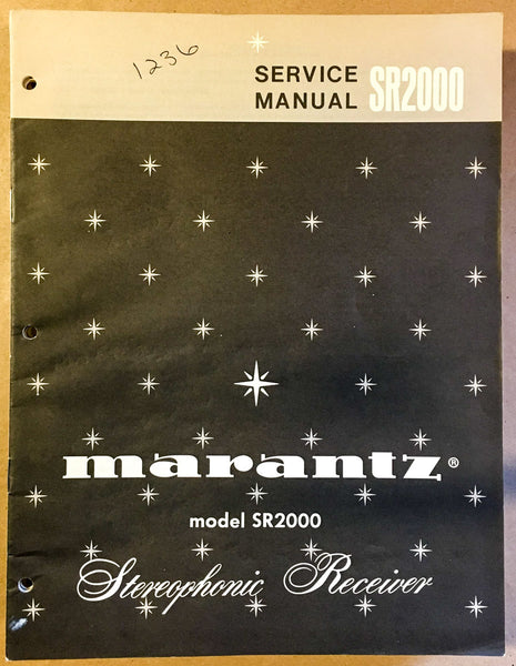 Marantz Model SR2000 Receiver Service Manual *Original*