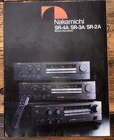 Nakamichi SR-4A SR-3A SR-2A Receiver Dealer Brochure *Original*