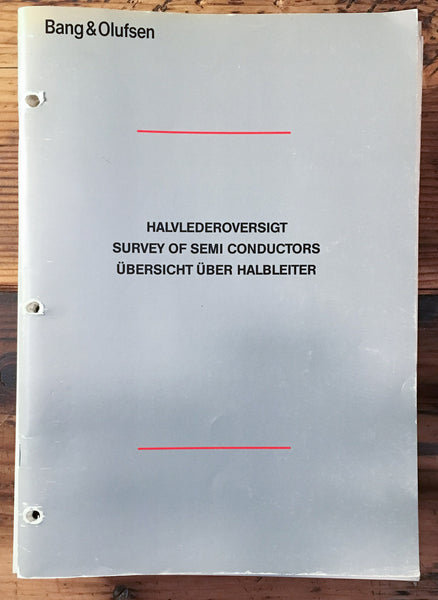 B&O Bang Olufsen Survey of Semi Conductors  Service Manual *Original* #1