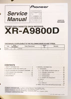 Pioneer XR-A9800D Stereo System Service Manual *Original*