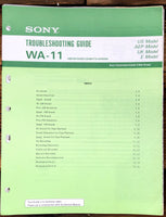 Sony WA-11 Radio Cassette  Troubleshooting Manual *Original*