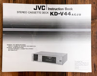 JVC KD-V44 Cassette  Owners / User Manual *Original*