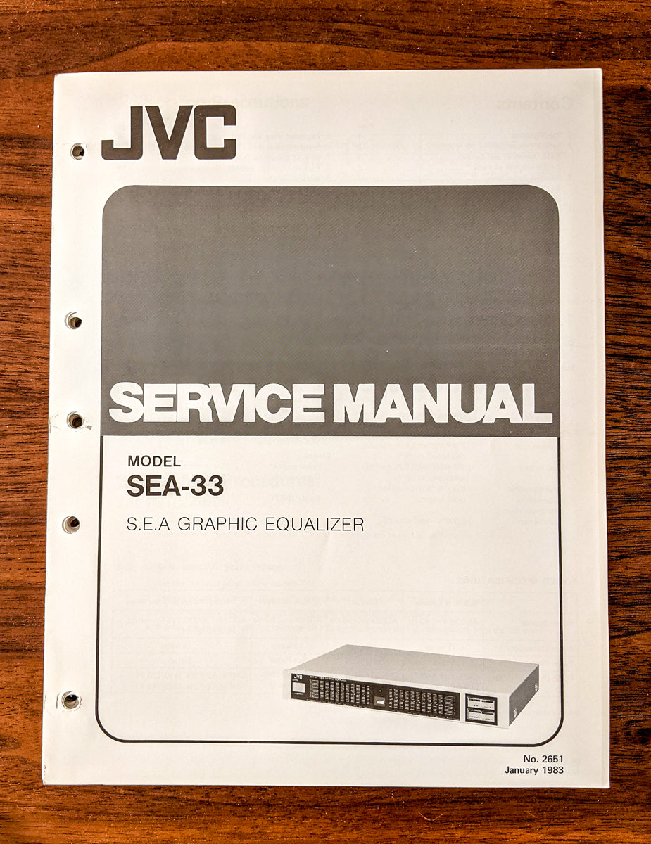 JVC SEA-33 Equalizer Service Manual *Original*