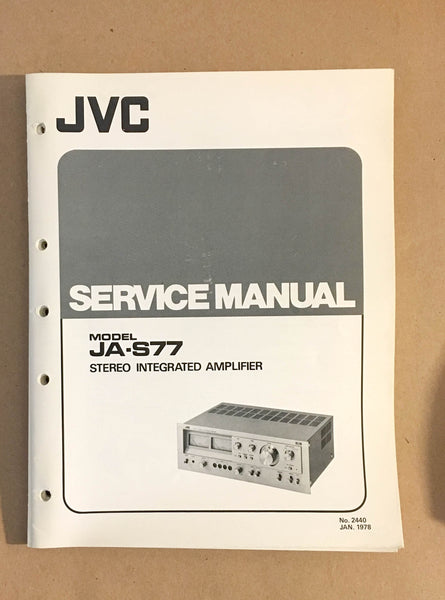 JVC JA-S77 Amplifier  Service Manual *Original*