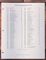 Fender Quad Reverb Amplifier Parts List & Schematic  *Original*