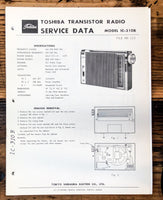 Toshiba IC-310B Radio Service Manual *Original*