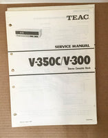 Teac V-350C 300 Stereo Cassette Deck Service Manual *Original*