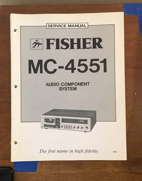 Fisher MC-4551 / MC4551 Stereo System Service Manual *Original*