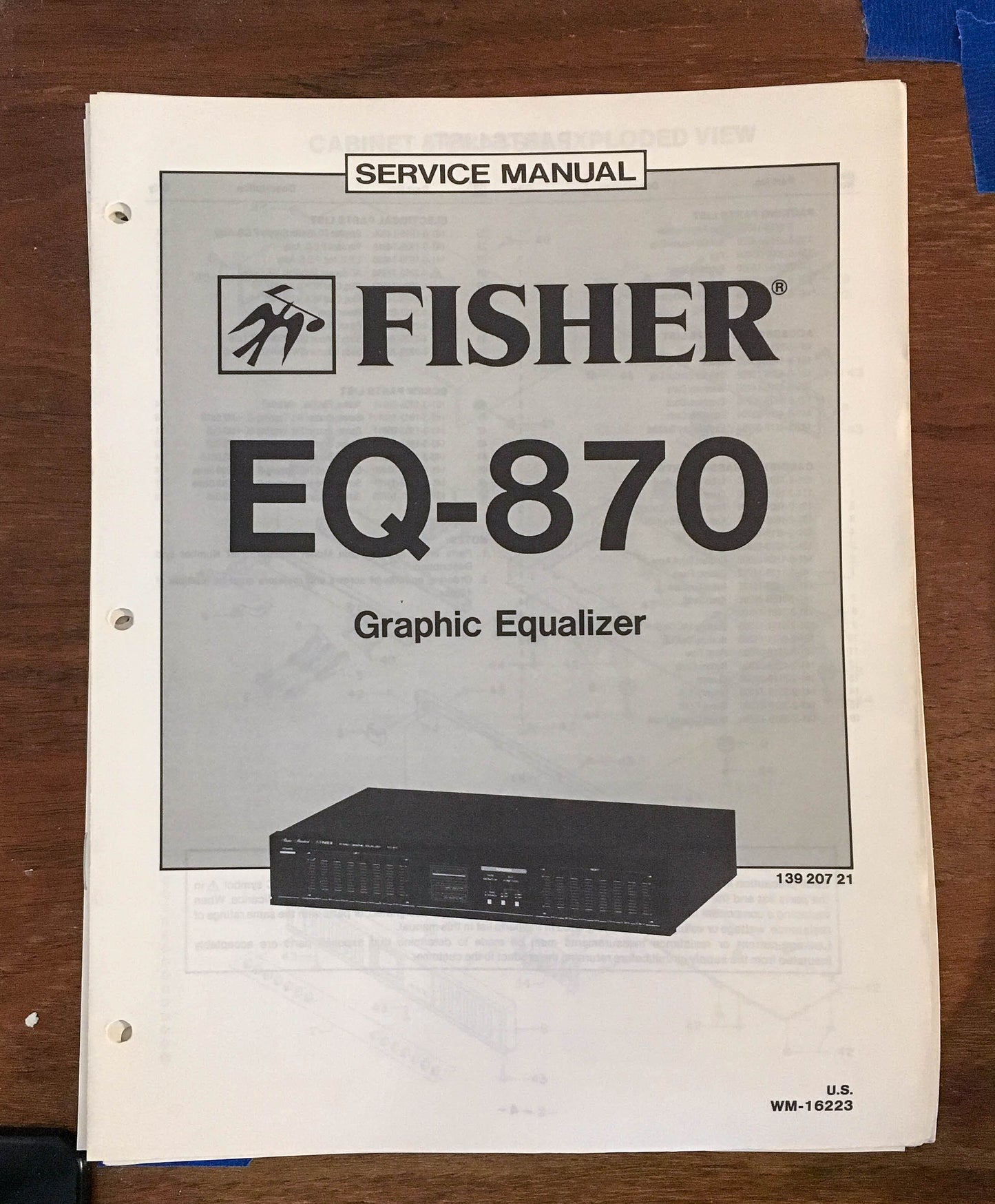 Fisher EQ-870  Service Manual *Original*