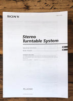 Sony PS-LX250H Turntable  Owners / User Manual *Original*