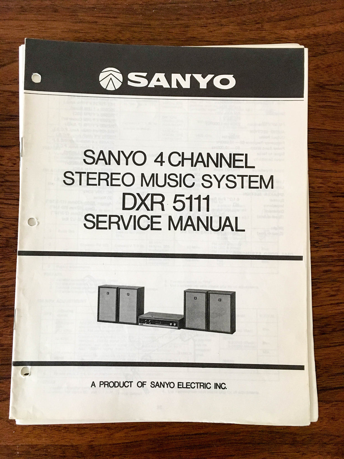 Sanyo DXR 511 Stereo Service Manual *Original*