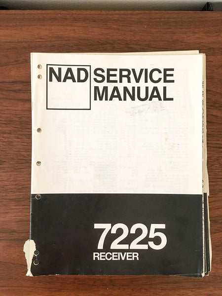 NAD Model 7225 Receiver  Service Manual *Original*