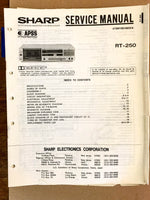 Sharp RT-250 Cassette Deck  Service Manual *Original*