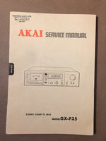 Akai GX-F35 Cassette  Service Manual *Original*