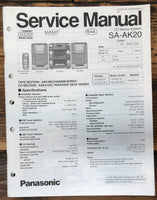 Panasonic SA-AK20 Stereo  Service Manual *Original*