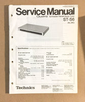 TECHNICS ST-S6 TUNER  Service Manual *Original*