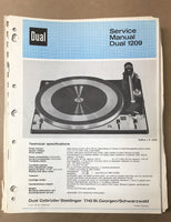 Dual Model 1209 Record Player / Turntable Service Manual *Original*