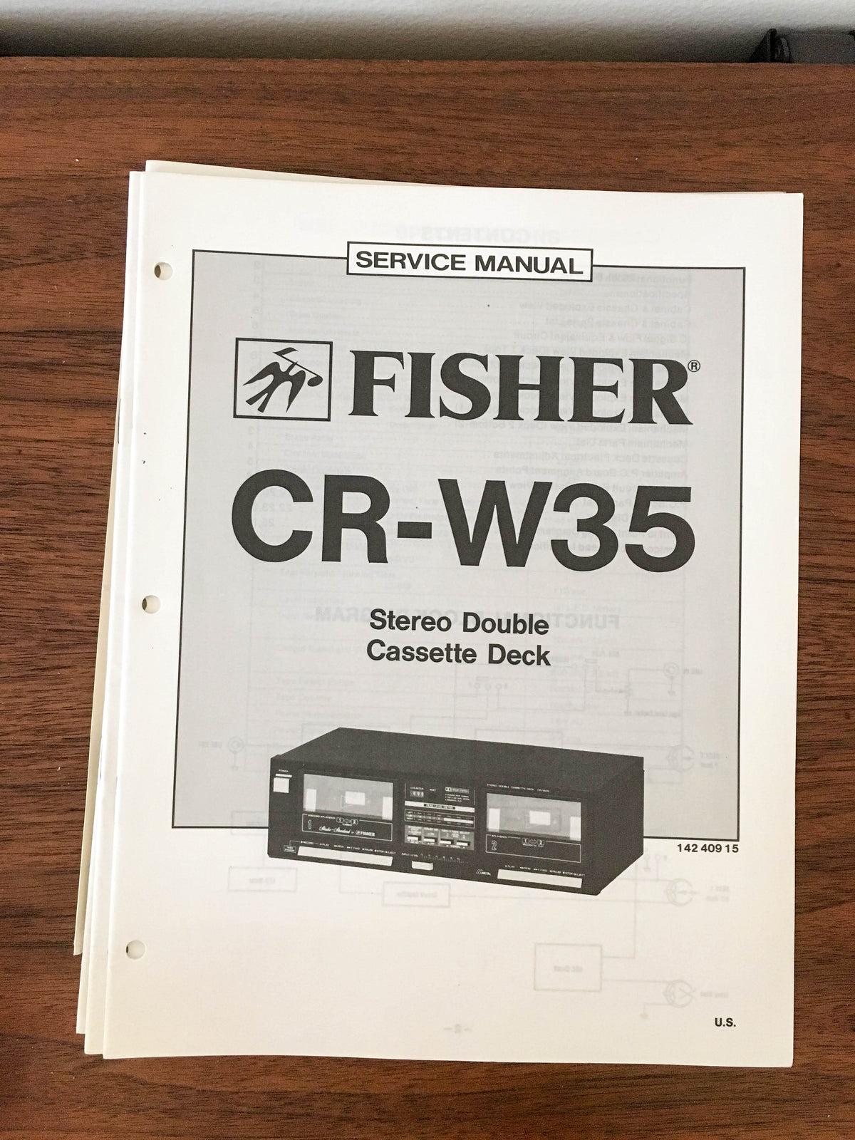 Fisher CR-W35 Cassette Service Manual *Original*
