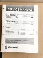 Sherwood CD-1180C CD-1182R CD Player  Service Manual *Original*