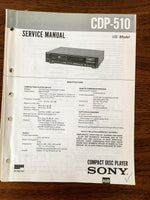 Sony CDP-510  Service Manual *Original*