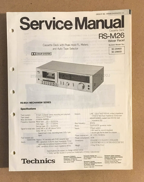Technics / Panasonic RS-M26   Service Manual *Original*
