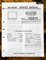 Sharp 19SB70 TV / Television Service Manual *Original*