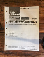 Pioneer CT-1270WR Cassette Service Manual *Original* #2