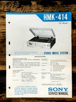 Sony HMK-414 Stereo  Service Manual *Original*