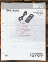 Sony RM-95 Remote Control  Service Manual *Original*