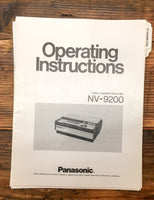 Panasonic NV-9200 VCR   Owners / User Manual *Original*