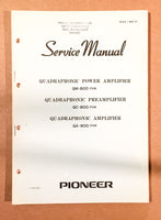 Pioneer QM-800 QC-800 QA-800 Quad Stereo  Service Manual *Original*