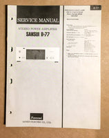 Sansui B-77 Amplifier Service Manual *Original* #2