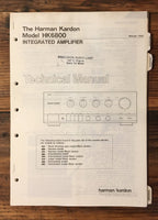 Harman Kardon HK 6800 HK-6800 Amplifier Service Manual *Original*