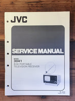 JVC Model 3041 Portable TV Service Manual *Original*