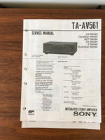 Sony TA-AV651 Amplifier Service Manual *Original*