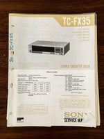 Sony TC-FX35 Cassette Service Manual *Original*