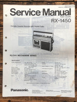 Panasonic RX-1450 Radio / Boombox  Service Manual *Original*