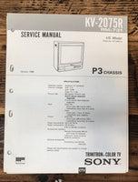 Sony KV-2075R TV  Service Manual *Original*