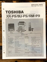 Toshiba XR-P9 BU-P9 RM-P9 CD Player Service Manual *Original*