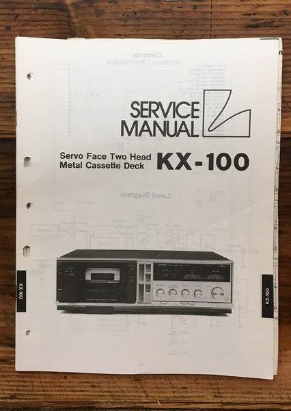 Luxman KX-100 Cassette  Service Manual *Original*