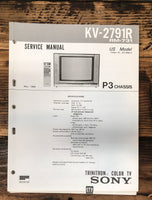 Sony KV-2791R TV  Service Manual *Original*