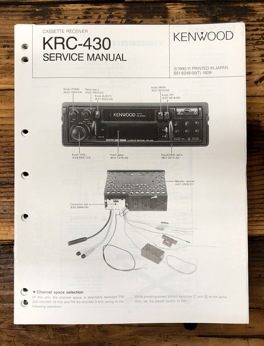 Kenwood KRC-430 Car Radio  Service Manual *Original*