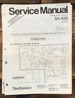 Technics SA-626 Receiver Supp. Service Manual *Original* #2