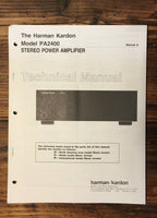 Harman Kardon HK PA2400 PA-2400 Amplifier Service Manual *Original*