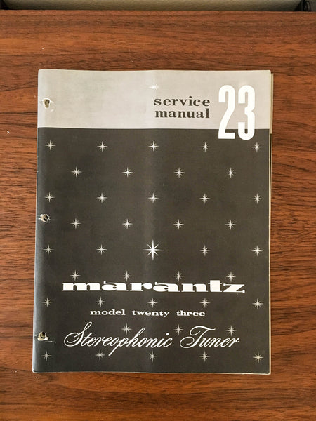 Marantz Model 23 Tuner Service Manual *Original*